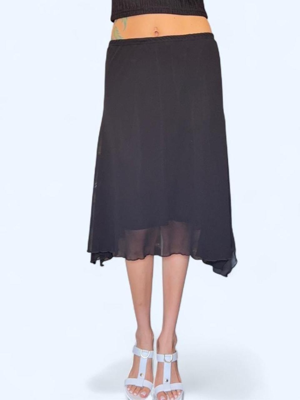 🖤✨ Vintage Y2K Black Midi Skirt ✨🖤
